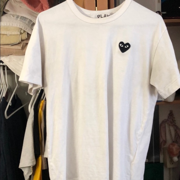 cdg white tee
